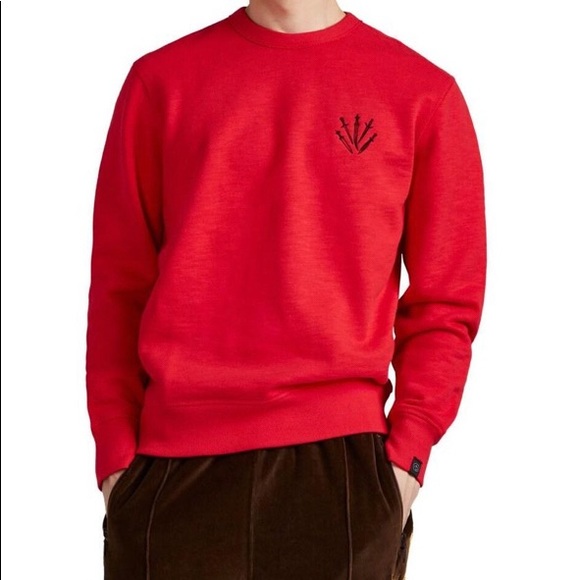 Mens Dagger Embroidered Sweatshirt Xl 